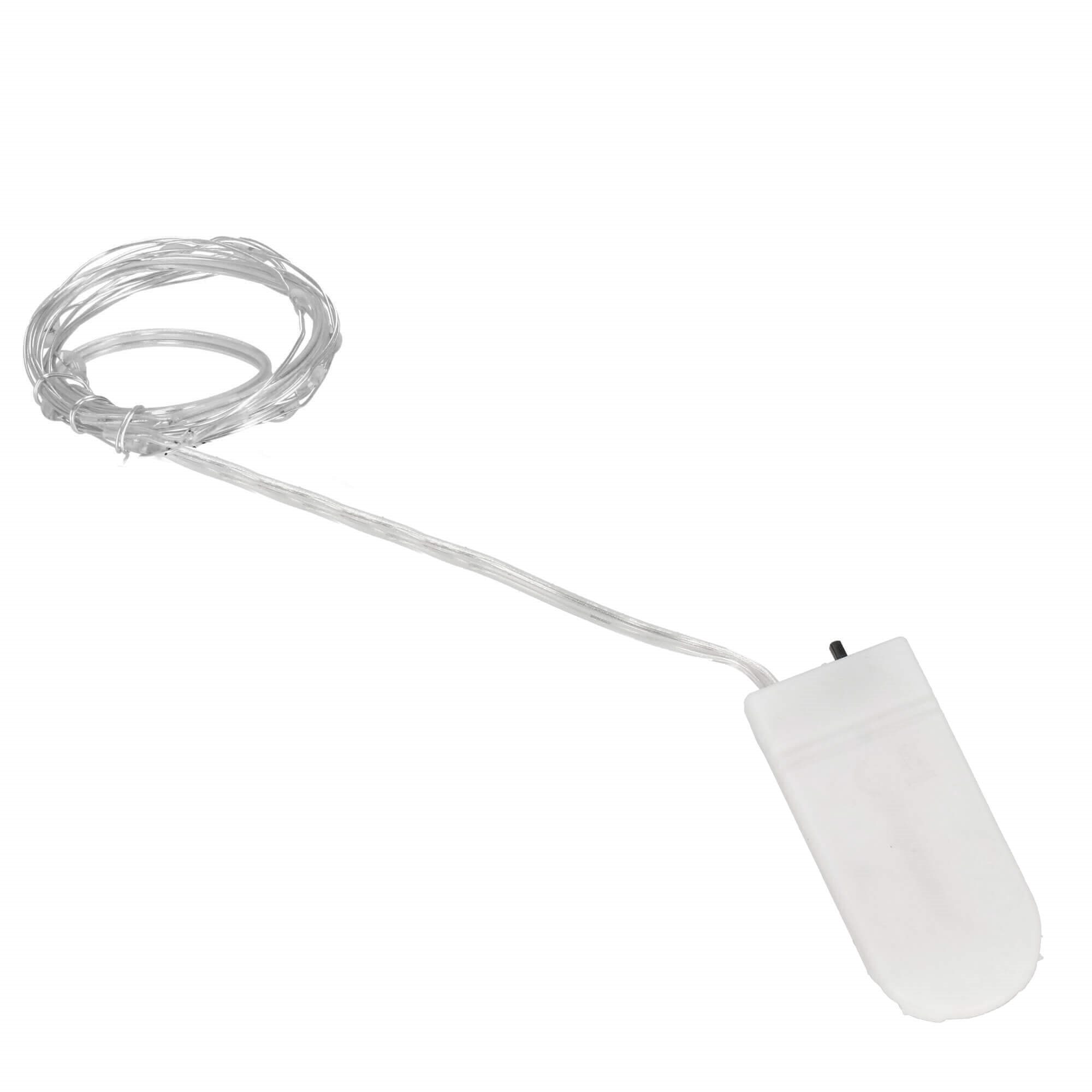 Kalėdinės lemputės springos, 20 led, 2 m, šaltai balta