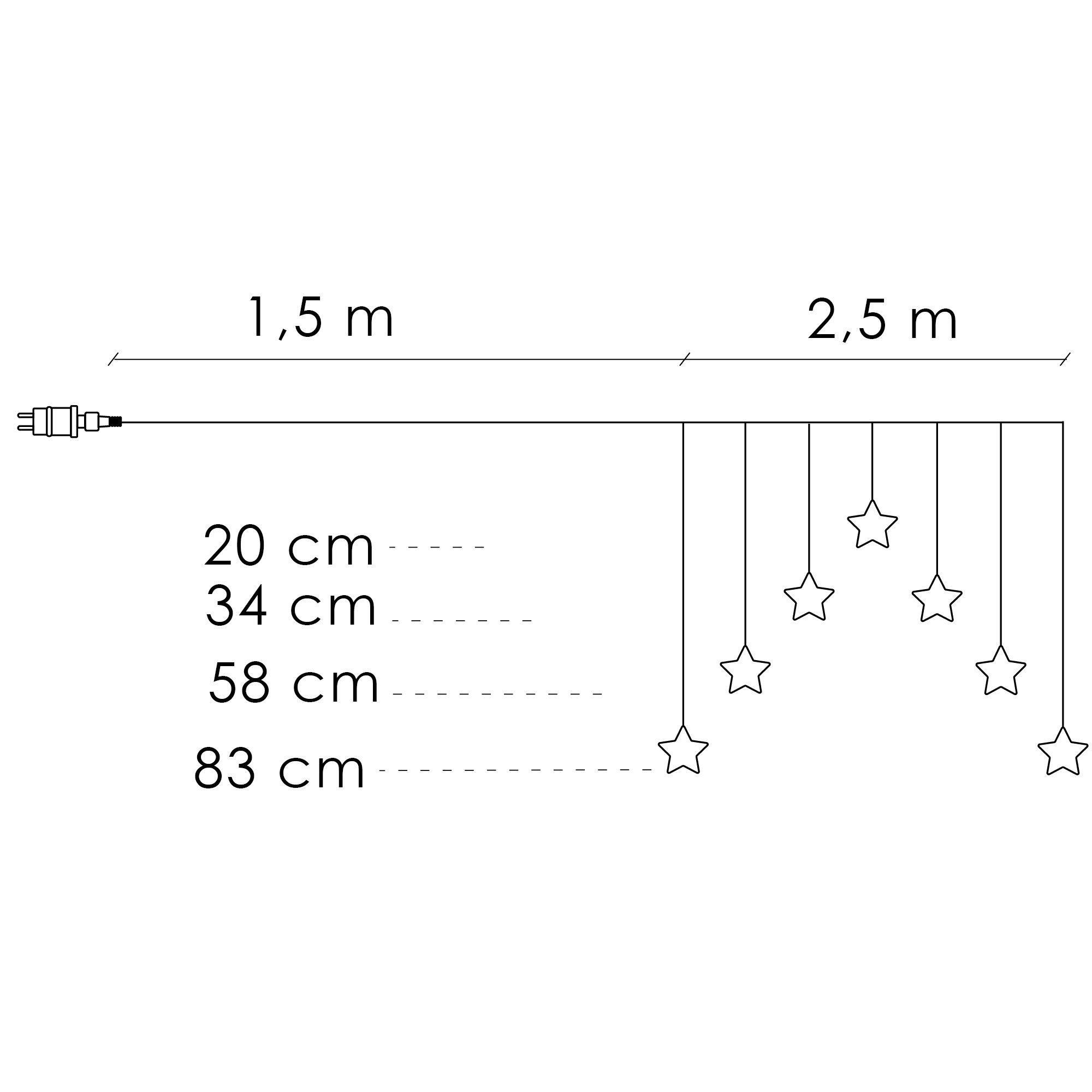 Kalėdinė girlianda springos cl4139, 70 led, 2,5 m