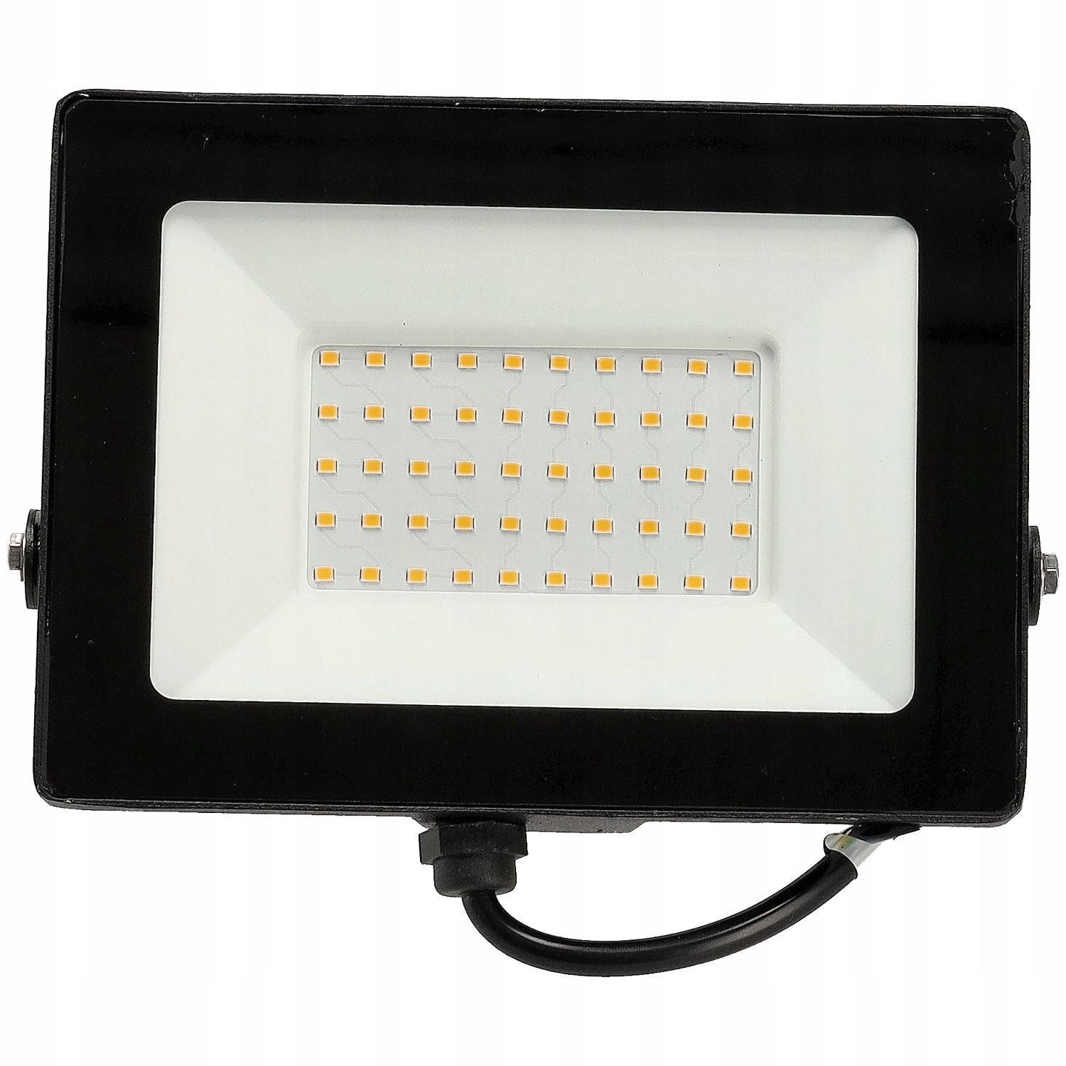 Prožektorius - led halogeninis 50w - juodas - šiltai baltas (3000k)
