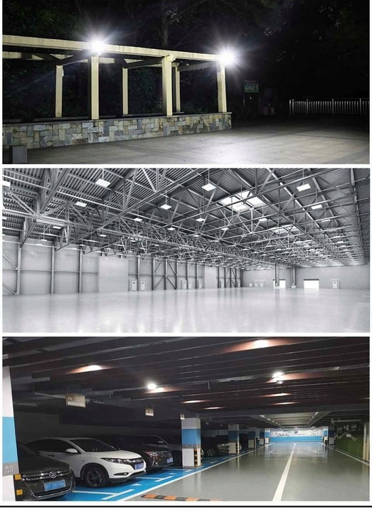Prožektorius - led halogeninis 50w - juodas - šiltai baltas (3000k)