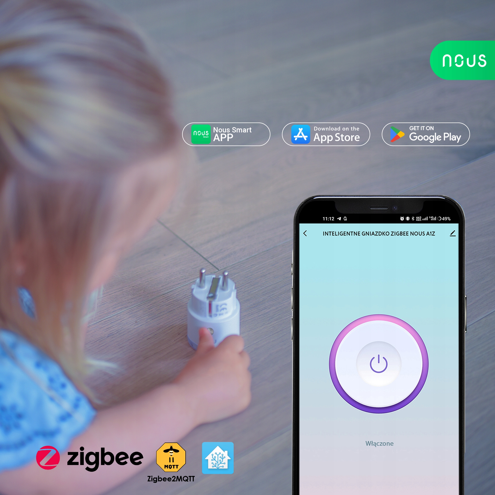 Išmanioji ZigBee rozetė su energijos matavimu Nous Smart Life A1