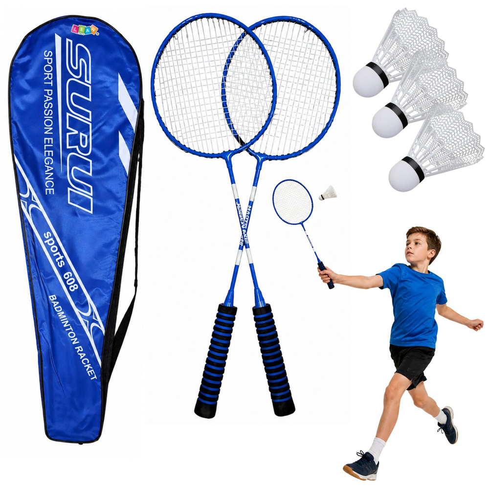 Badmintono rinkinys mėlynas 2 vnt.