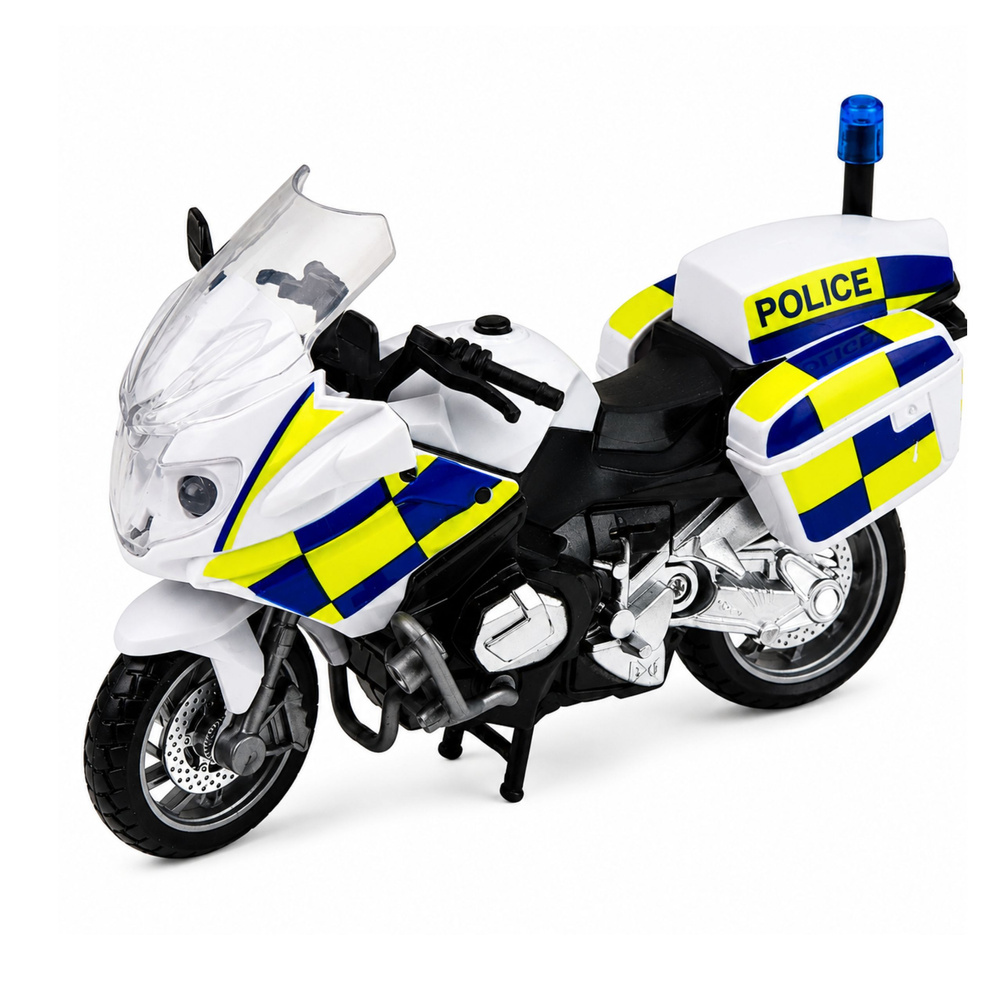 Policijos transporto priemonių rinkinys su šviesos ir garso efektais, baltos ir mėlynos spalvos, 3 vnt. 3
