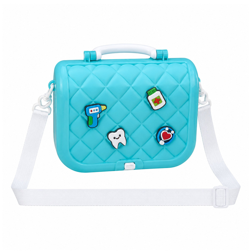 Gydytojo rinkinys 2 viename, turkio ir baltos spalvos, 23,5 × 17 × 9,5 cm 3