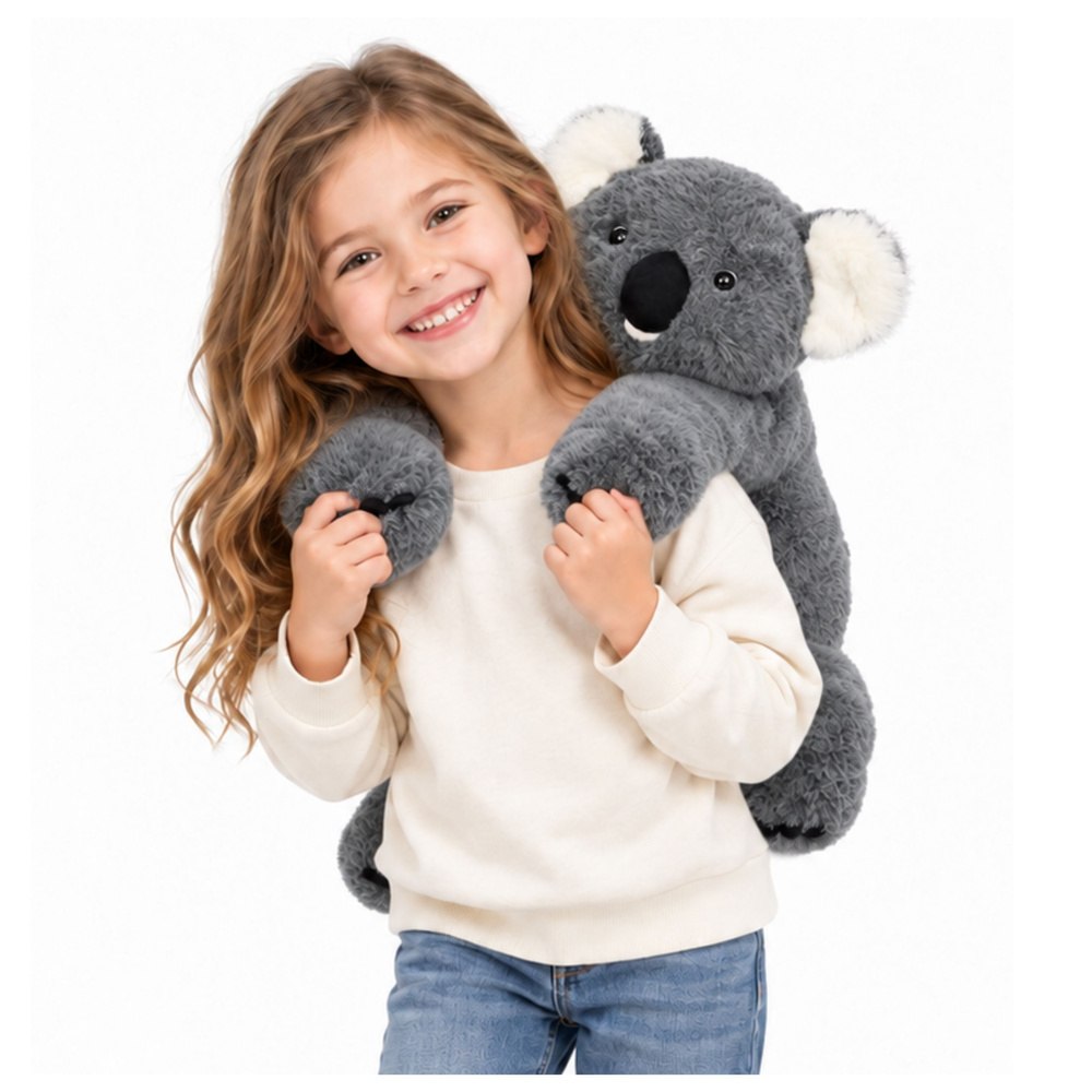Pliušinis koala žaislas ilgomis rankomis, pilkas, 60 cm 2