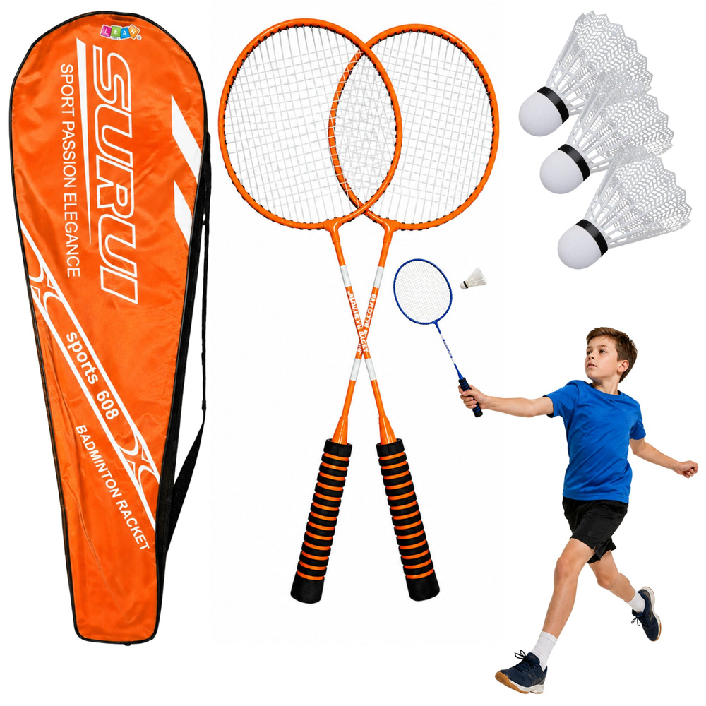 Badmintono rinkinys oranžinis 2 vnt.