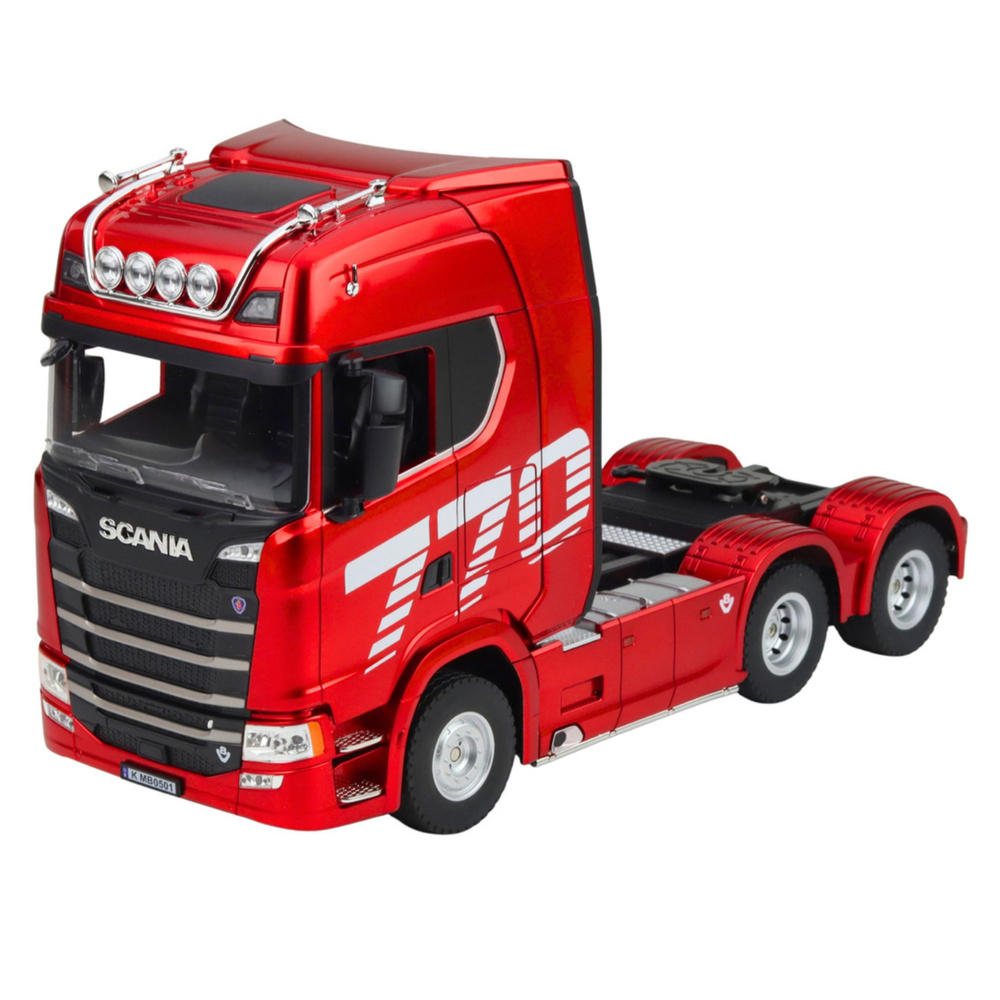 RC sunkvežimis Scania 770S su priekaba, raudonas, 1:18 2