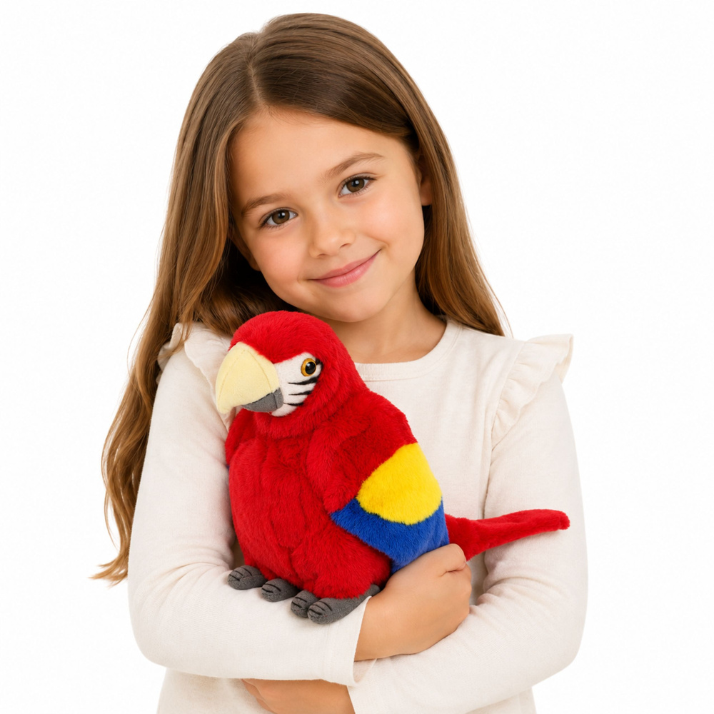 Pliušinė papūga 24 cm