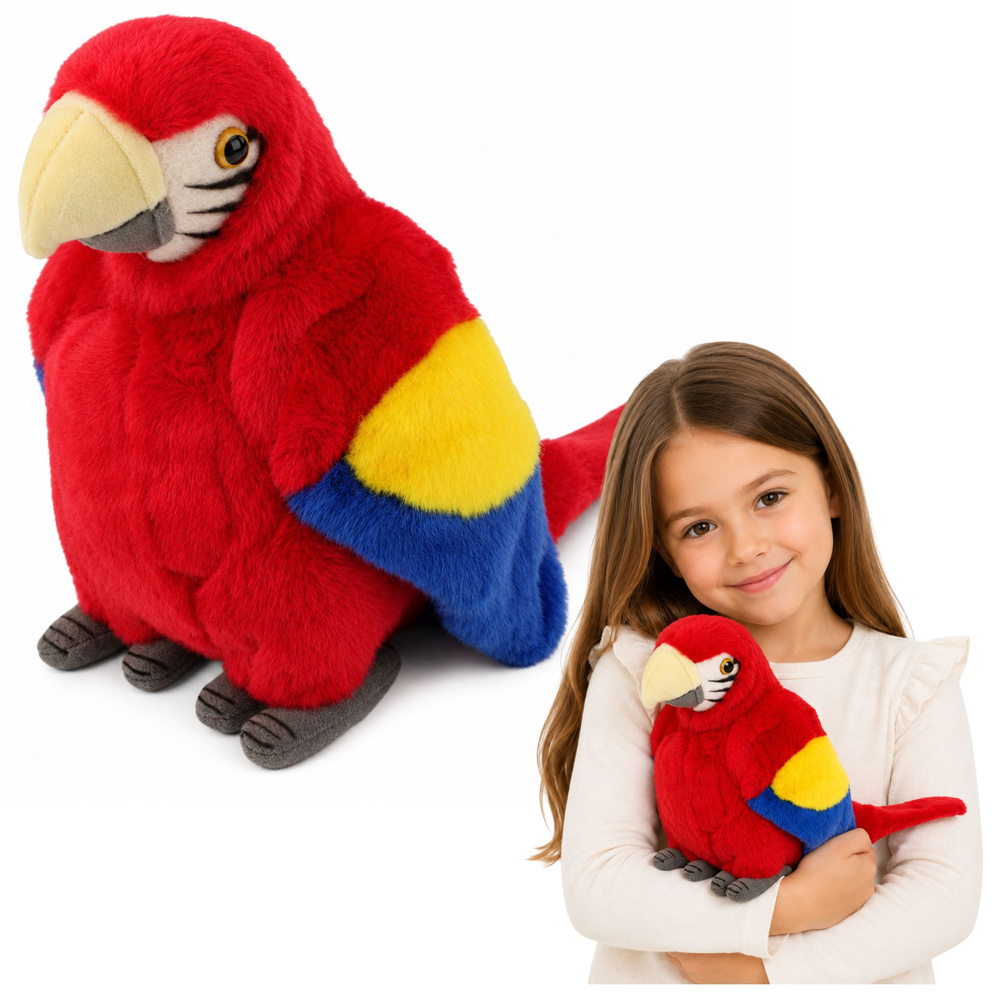 Pliušinė papūga 24 cm