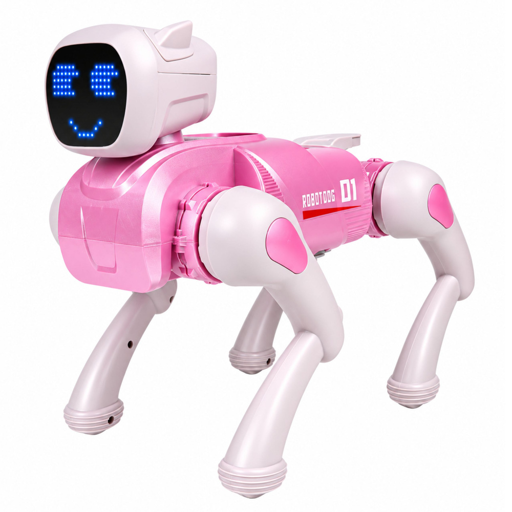 Robotas šuo, programuojamas, su Bluetooth, rožinis, 31 × 16,5 × 23,5 cm