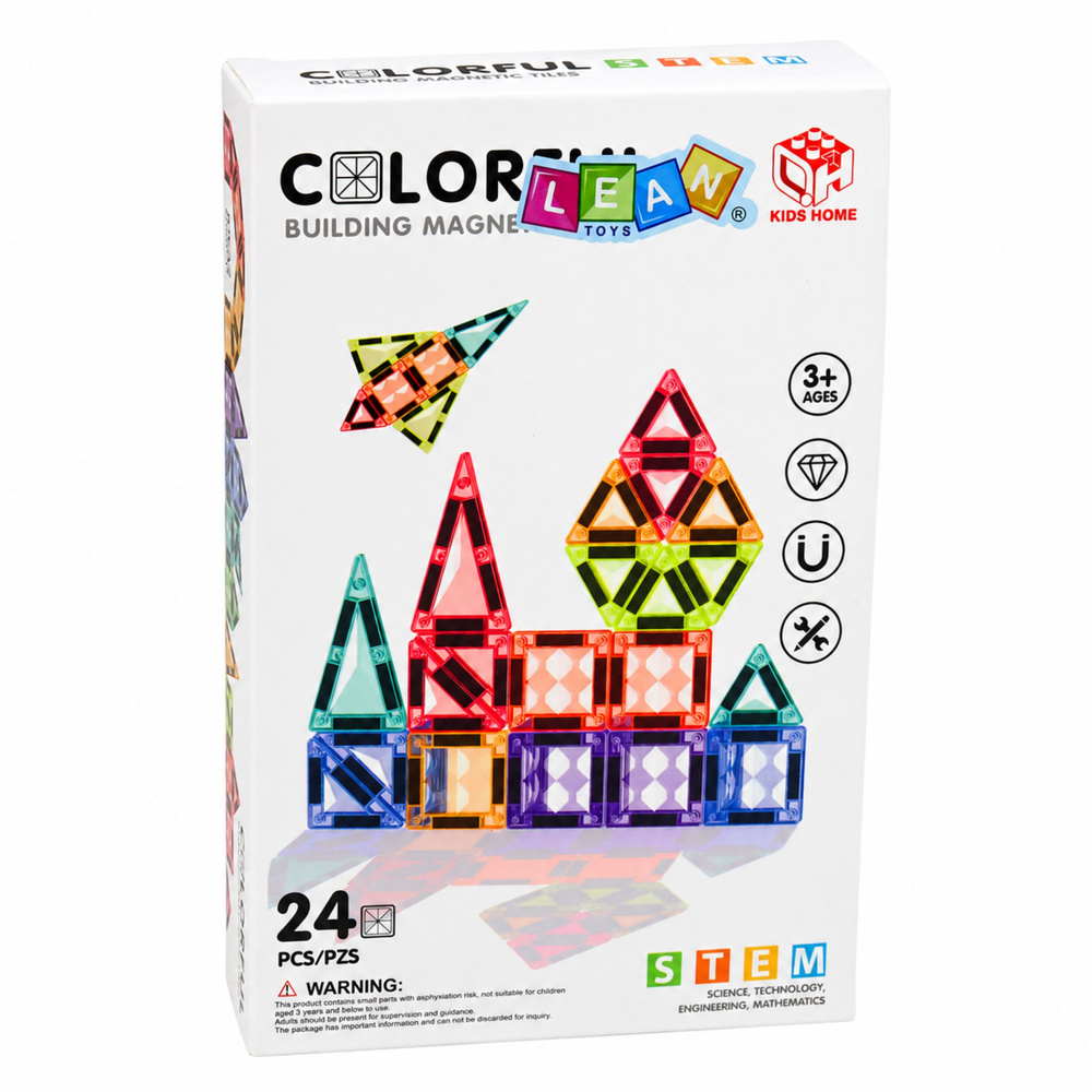 Magnetinės plokštelės spalvotos 24 vnt. 3