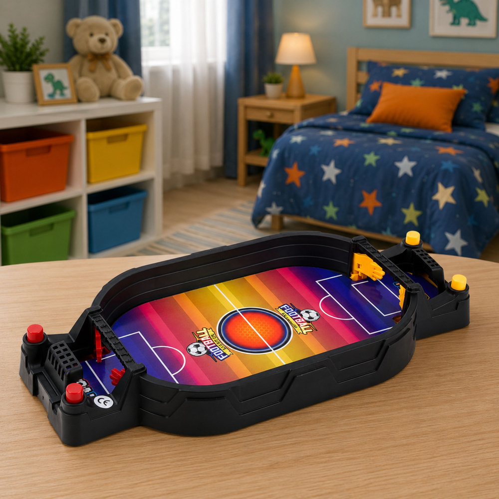 Stalo futbolo žaidimas 2 žaidėjams, 26 × 12,5 cm 3