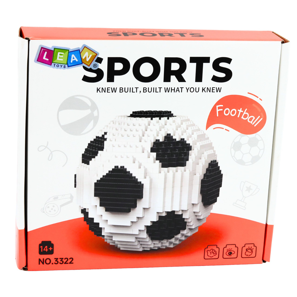 3D statybiniai blokeliai (futbolo kamuolys) 864 vnt. 3