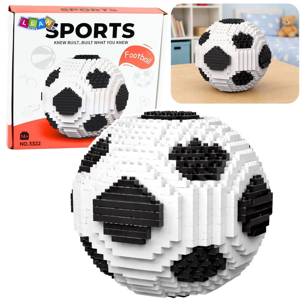 3D statybiniai blokeliai (futbolo kamuolys) 864 vnt.