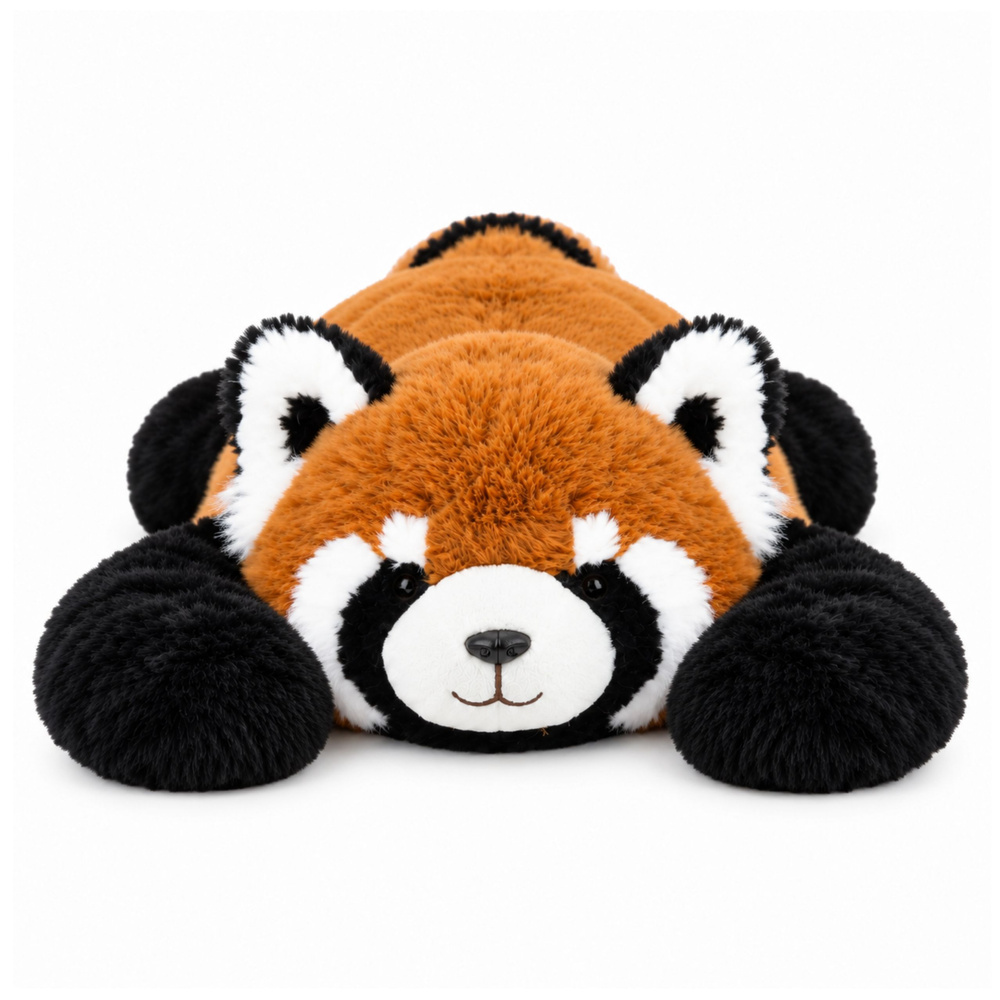 Pliušinis žaislas raudonoji panda ilgomis galūnėmis, rausvai rudas, 60 × 35 × 18 cm