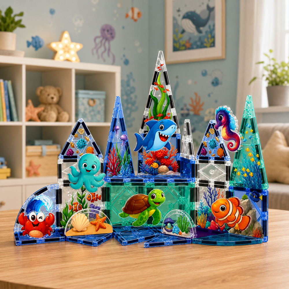 Magnetinės plytelės 40 vnt. 2