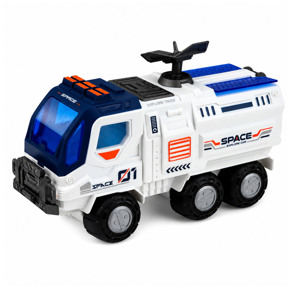Kosmoso žaislų rinkinys su raketa ir marsaeigiu
