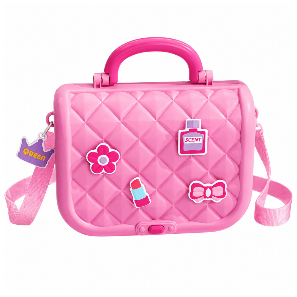 Vaikiškas grožio rinkinys lagaminėlyje 2-in-1, rožinis ir violetinis, 23,5 × 17 × 9,5 cm 3