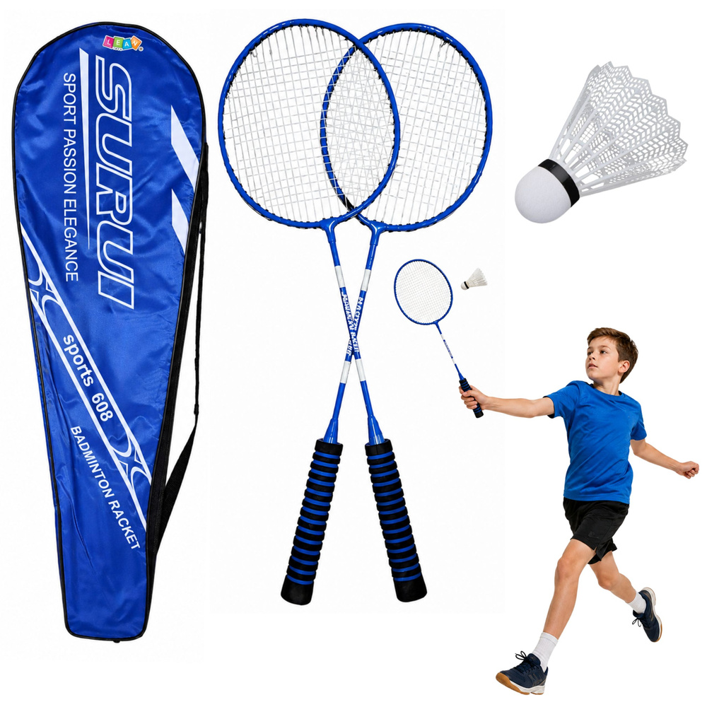Badmintono rinkinys mėlynas 2 vnt.