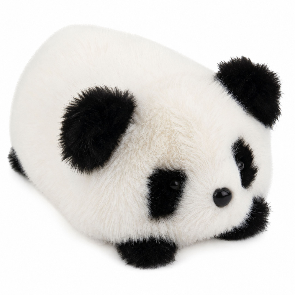 Pliušinis žaislas panda, juoda ir balta, 16 × 10 × 9 cm