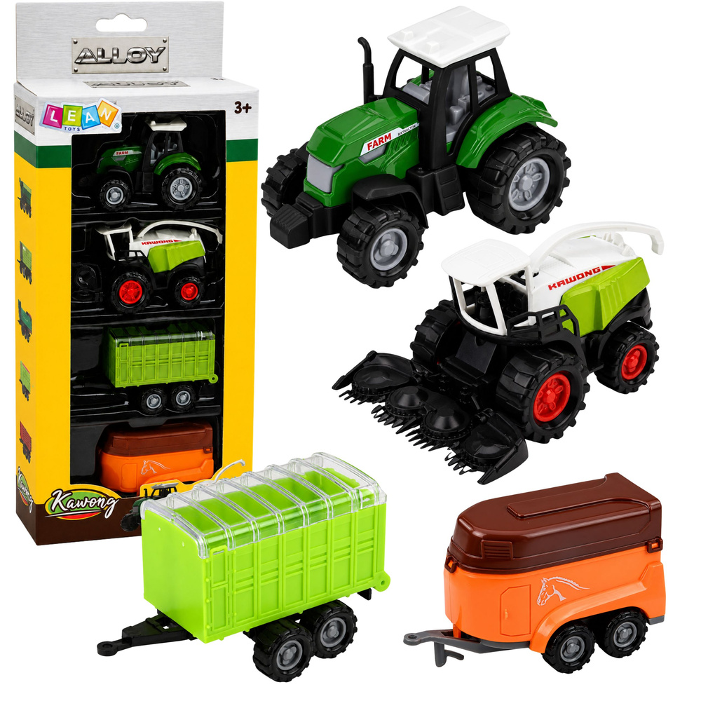 Žemės ūkio technikos rinkinys 1:68 4 vnt.