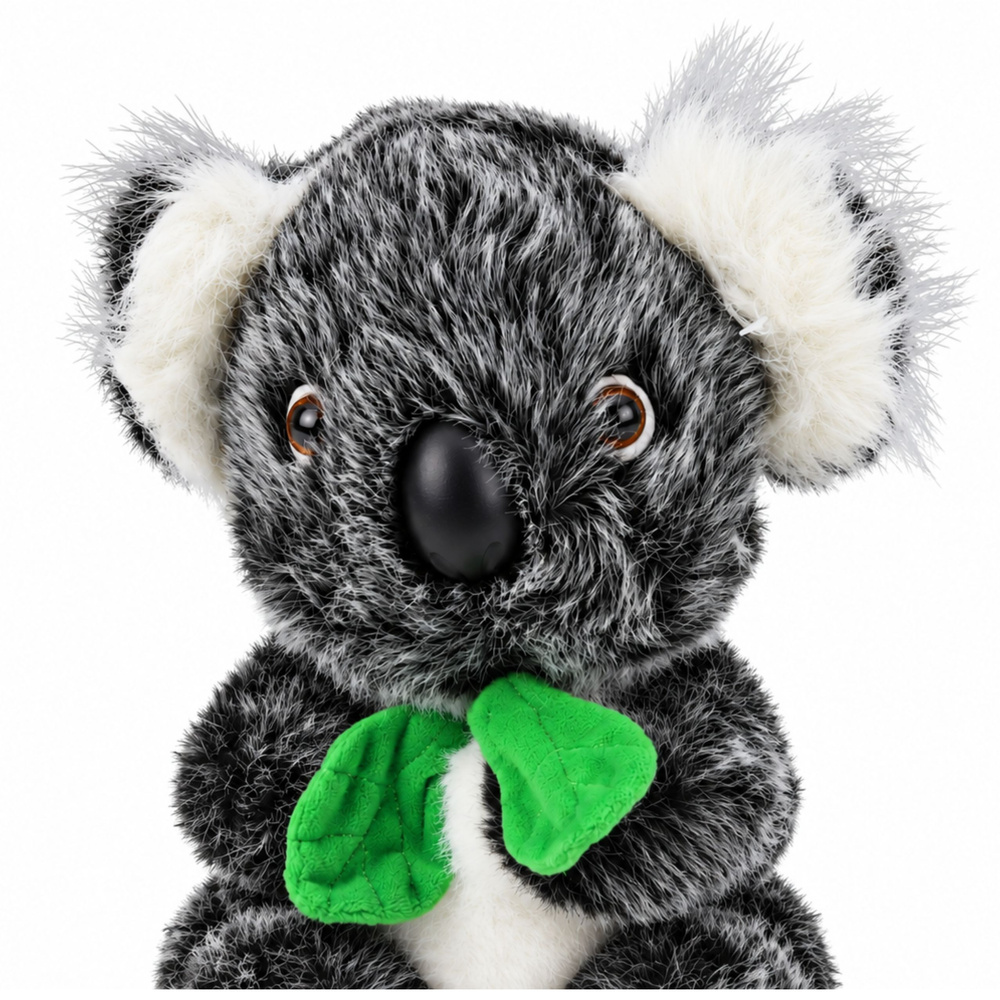 Pliušinis žaislas koala su žaliu šaliku, pilkas, 22 cm 2