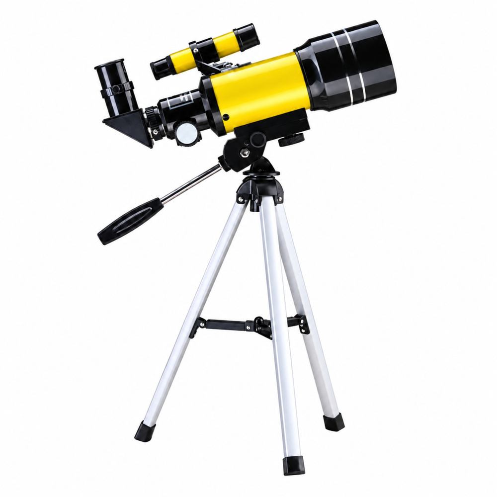 Astronominis teleskopas 70 mm, 150 k., geltonas