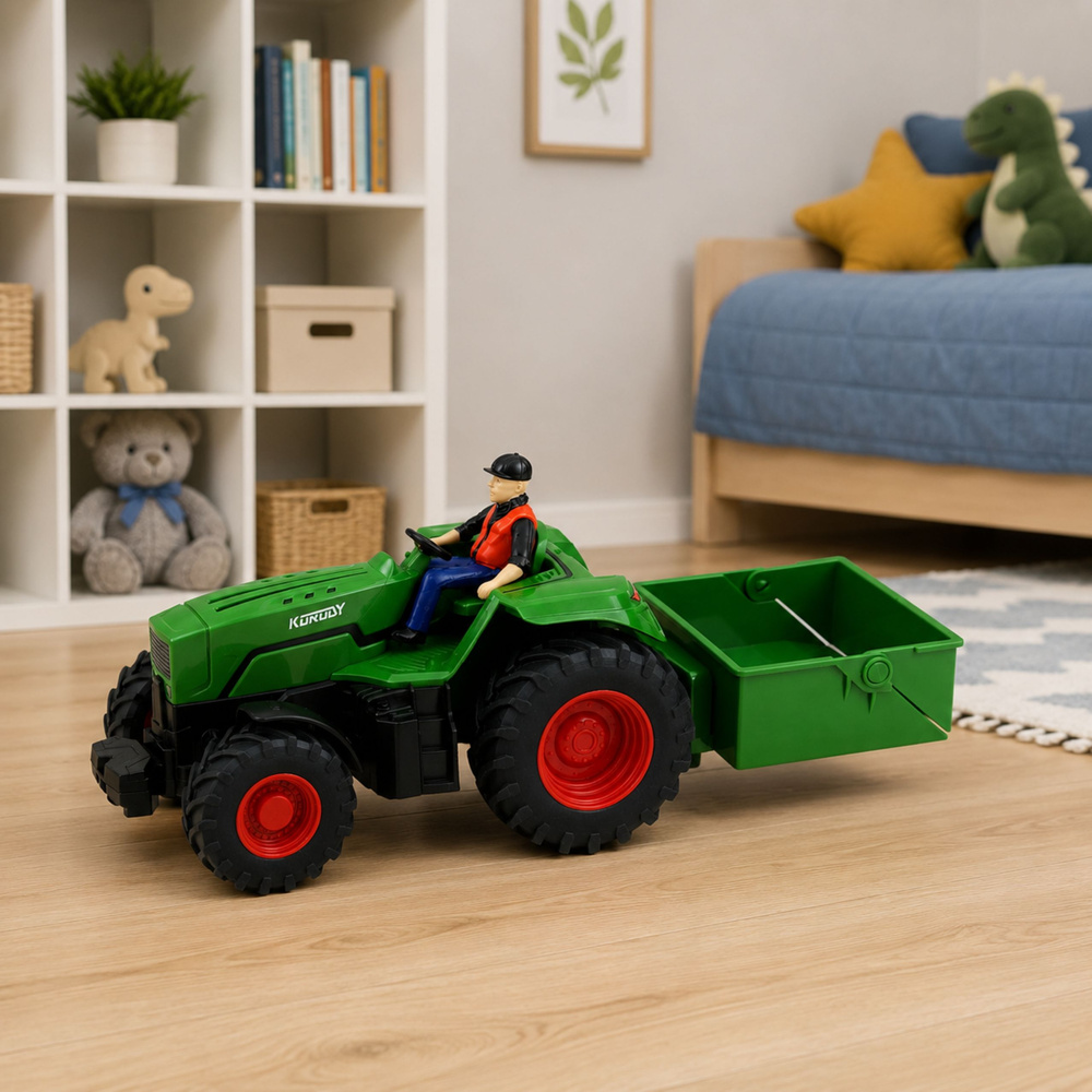 RC traktorius 1:24 su dėžine priekaba 2