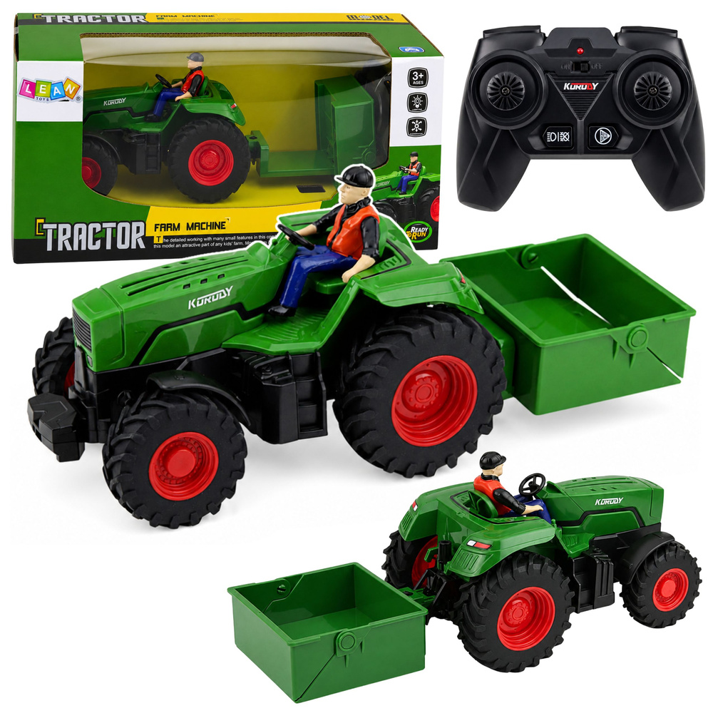 RC traktorius 1:24 su dėžine priekaba