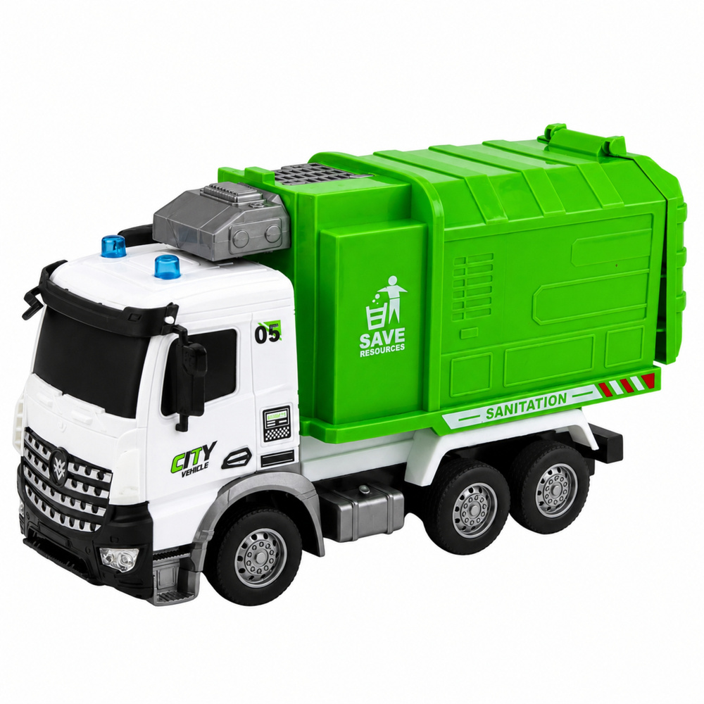 Nuotoliniu būdu valdomas šiukšliavežis 1:14, 2,4 GHz, 30 × 16,5 × 10,5 cm