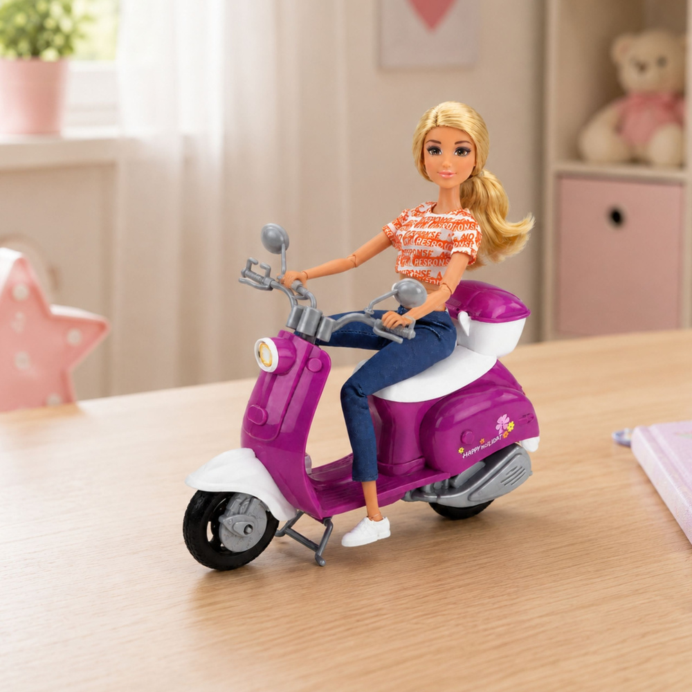 Lėlė Anlily su motoroleriu ir priedais, 30 cm 2