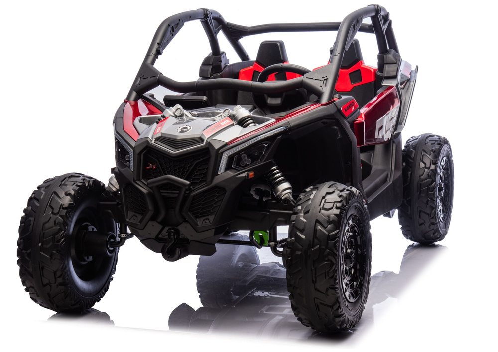 Akumuliatorinis automobilis raudonas