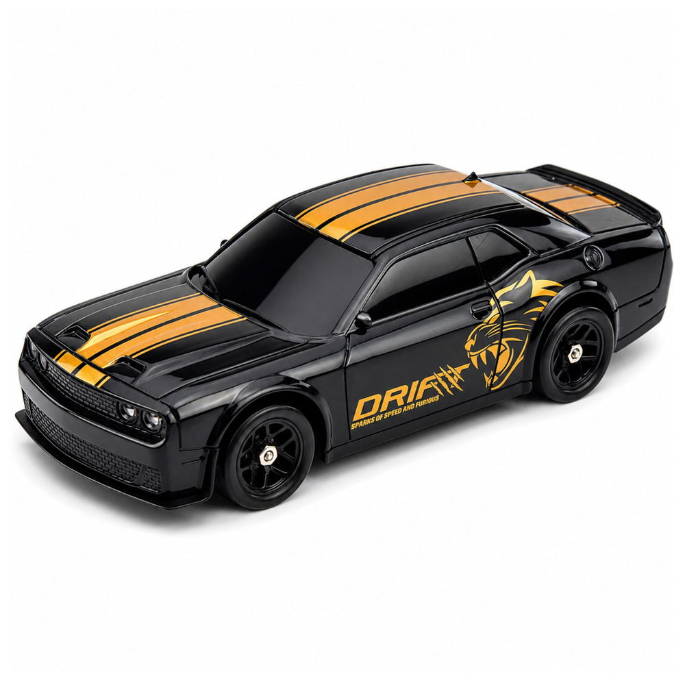 Nuotoliniu būdu valdomas  automobilis 4WD, 1:43, juodas, 12 × 5 × 3,5 cm