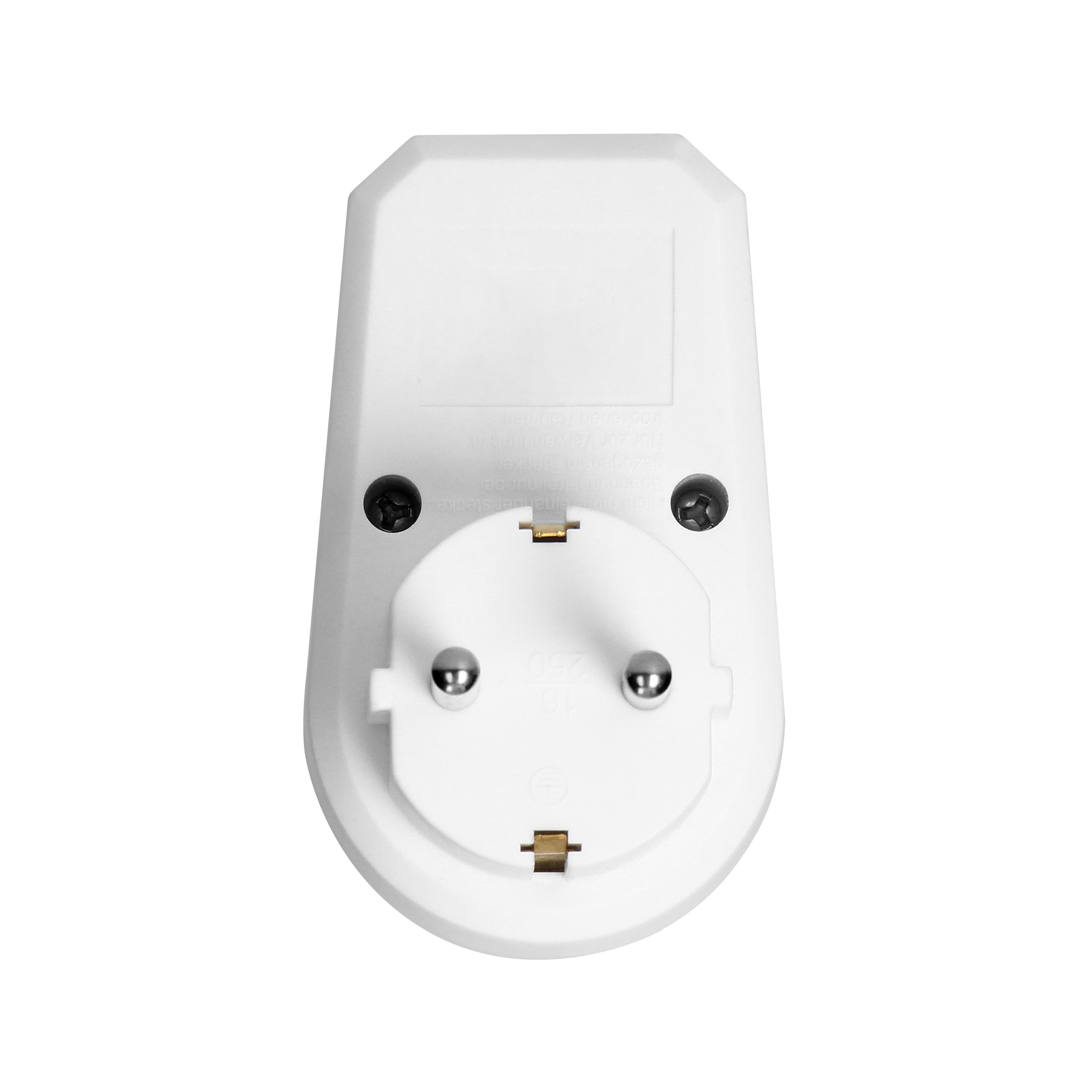 Viengubas adapteris su schuko lizdu ir jungikliu