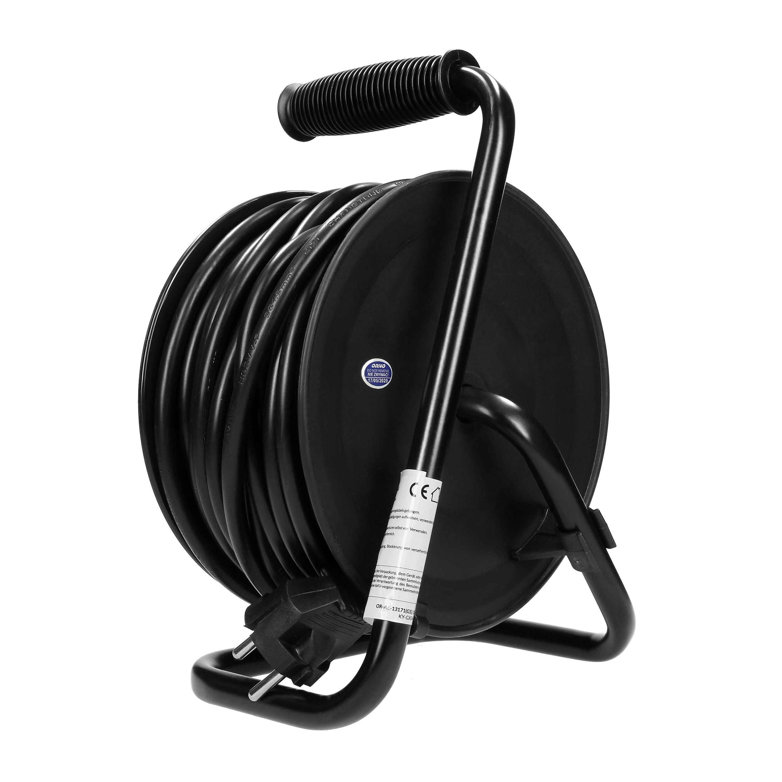 Mini ilgintuvas 4 lizdai 2p+z 15 m or-ae-1339/g(gs) schuko pilka