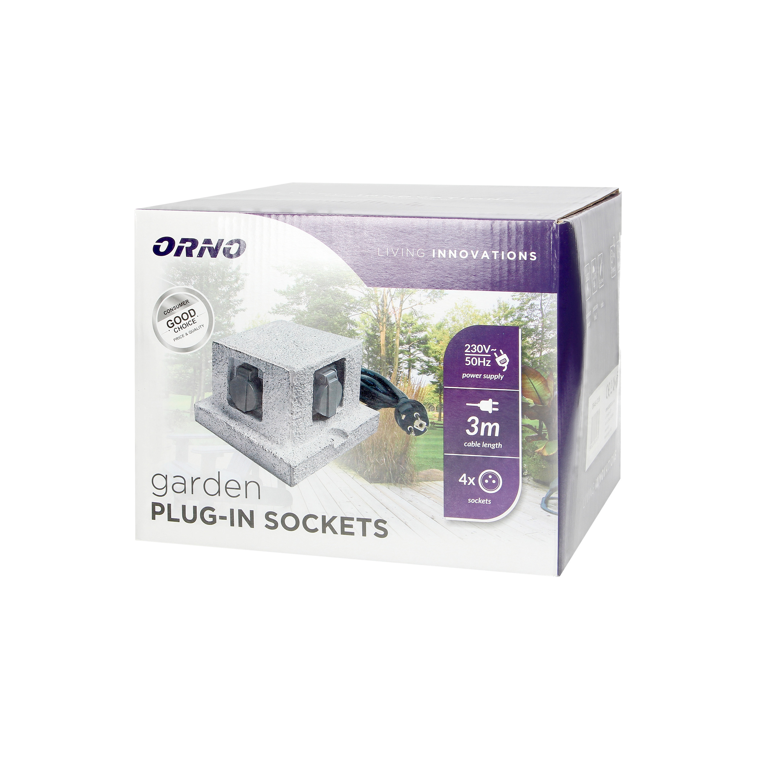 Sodo kištukinis lizdas socket 4 kištukiniai lizdai 8385420