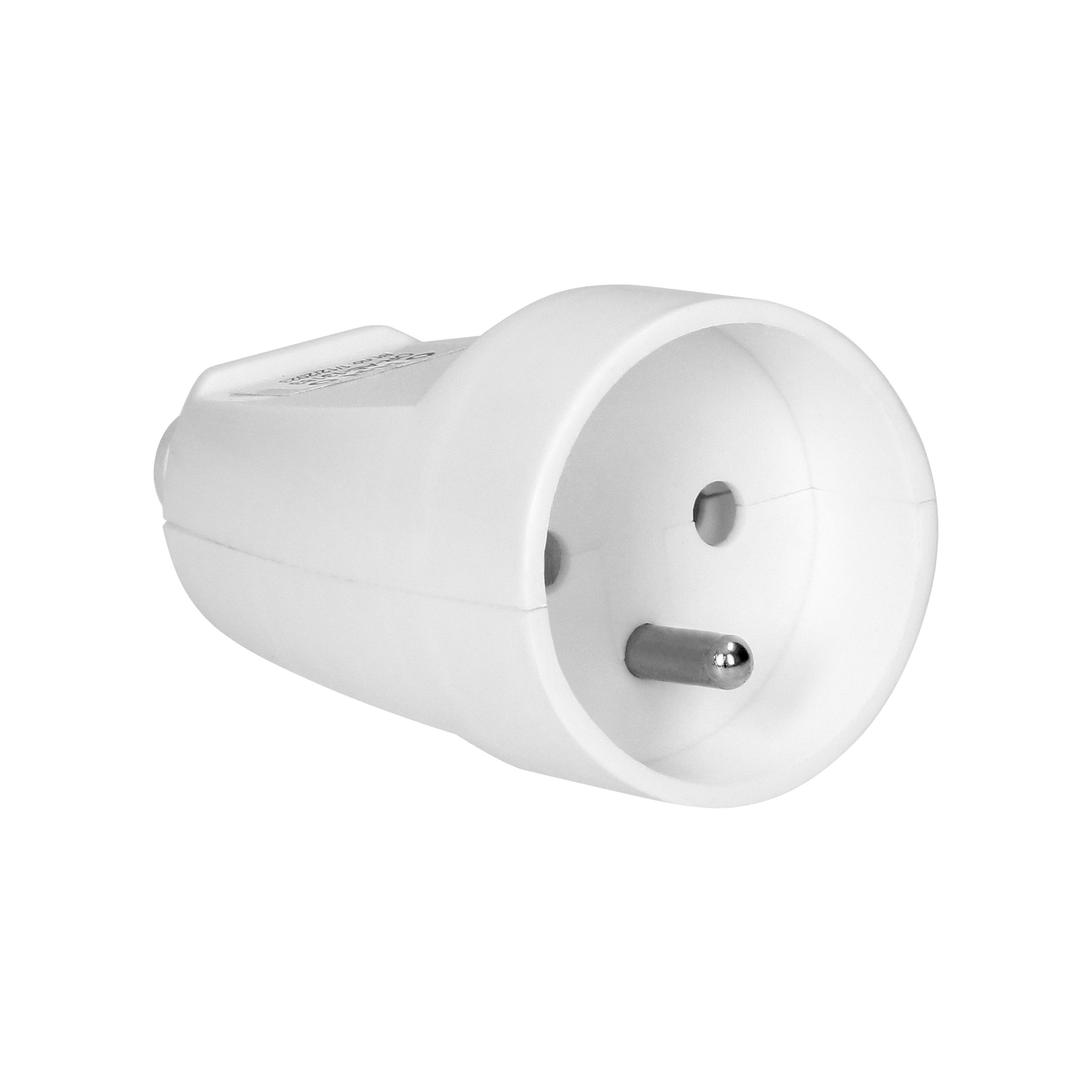 Nešiojama vienguba išardoma jungtis, 16a, 250v, 2p+z, balta