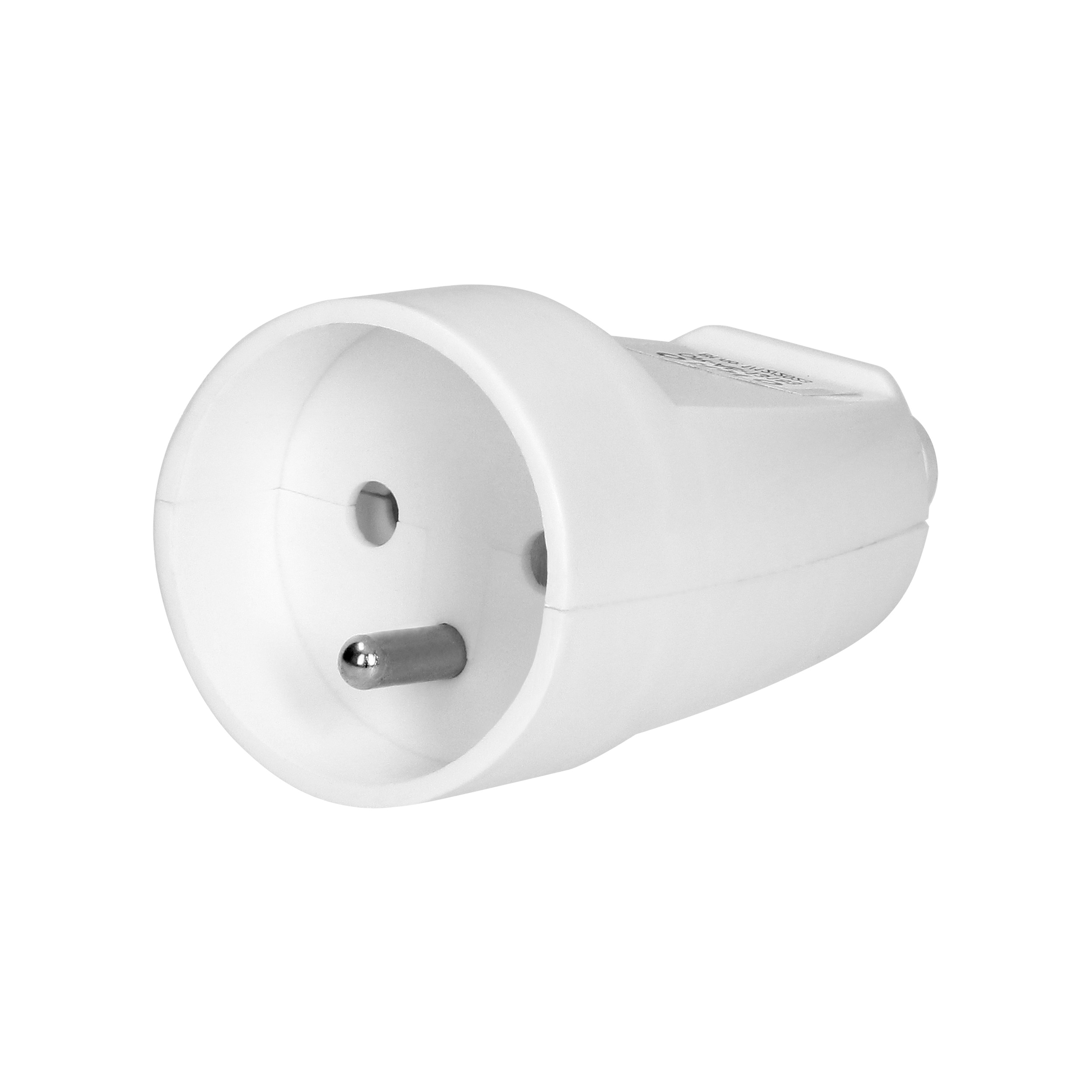 Nešiojama vienguba išardoma jungtis, 16a, 250v, 2p+z, balta