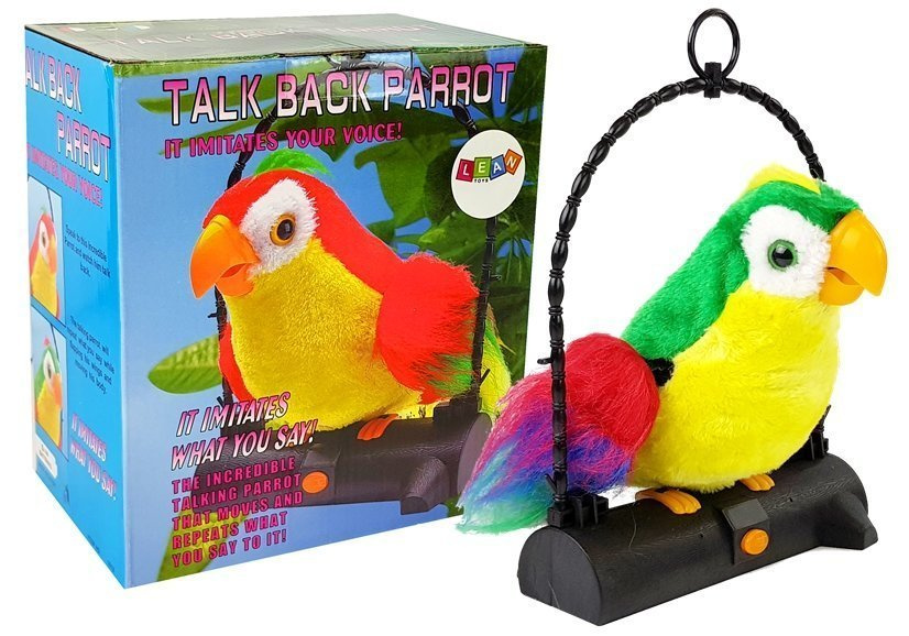 Žaislinė kalbanti papūga, žalia