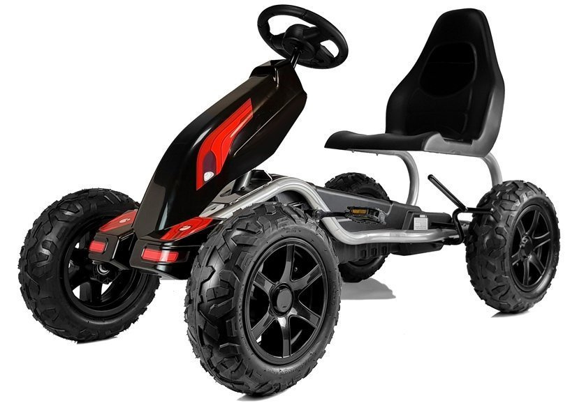 Gokartas su pedalais b012, juodas