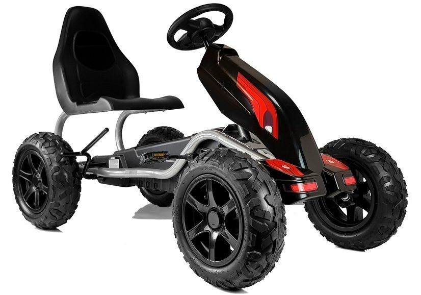 Gokartas su pedalais b012, juodas