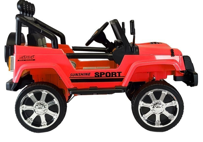 Elektromobilis vaikams jeep s2388, raudonas, 3 m.+