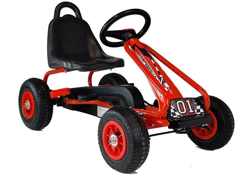 Pedalinis kartingas raudonas