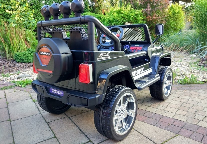 Elektrinis visureigis vaikams jeep s2388, juodas