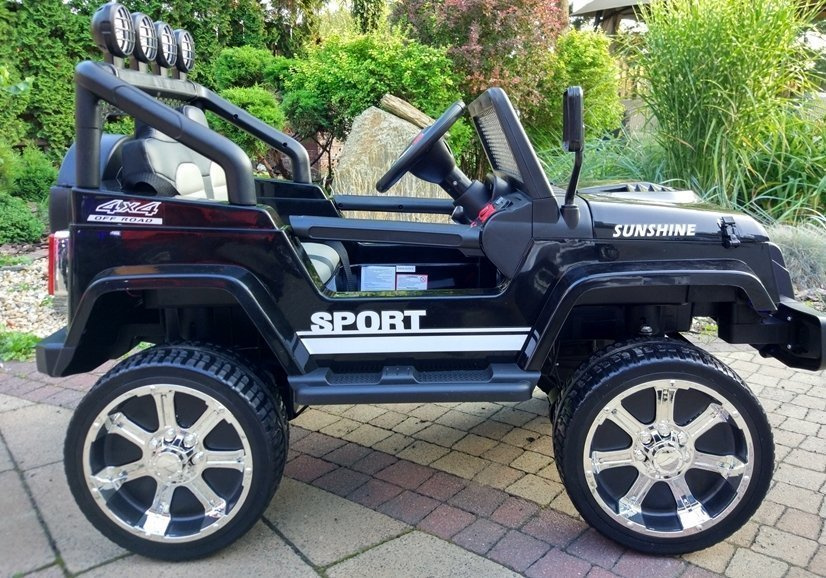 Elektrinis visureigis vaikams jeep s2388, juodas