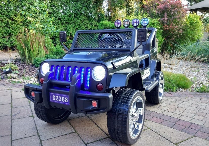 Elektrinis visureigis vaikams jeep s2388, juodas