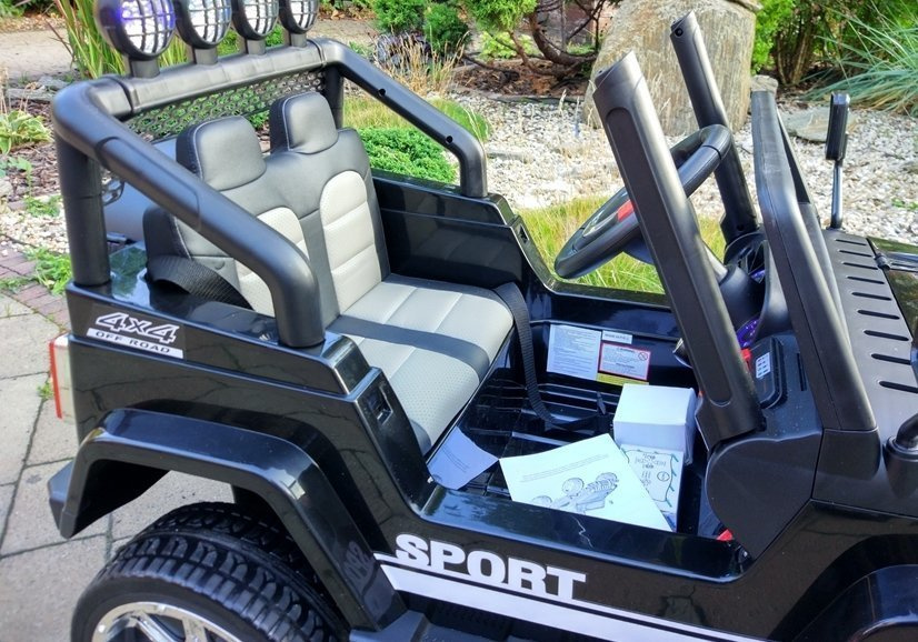 Elektrinis visureigis vaikams jeep s2388, juodas