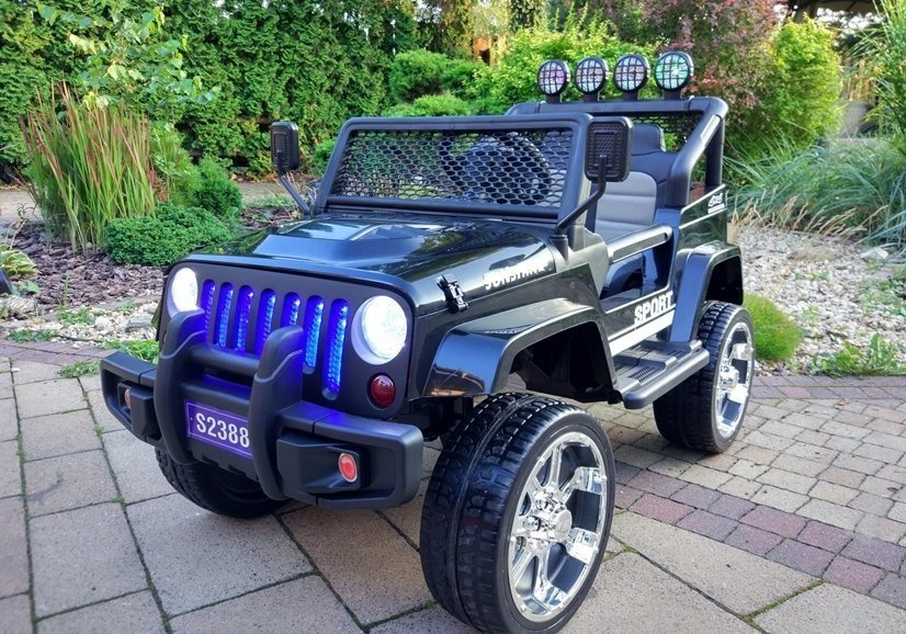 Elektrinis visureigis vaikams jeep s2388, juodas