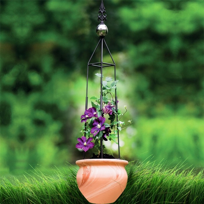 Metalinė sodo atrama Kvadratinė 99x14x14cm vijokliniams augalams