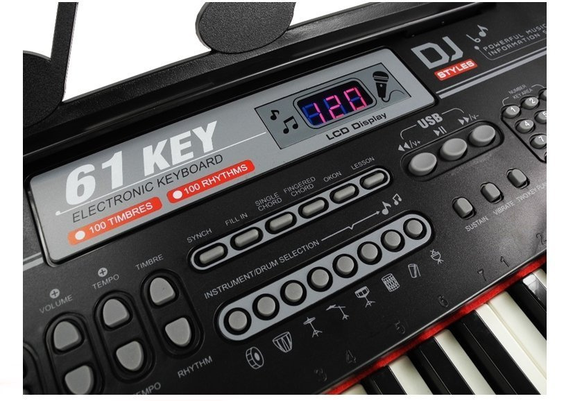 Vaikiškas pianinas su klavišu ir mikrofonu